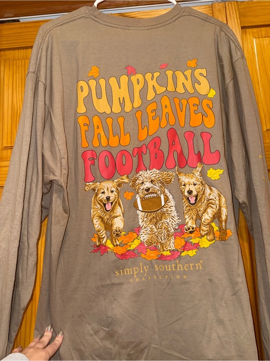 Simply Southern Tops - Simply Southern Fall Taupe Long Sleeve Tee